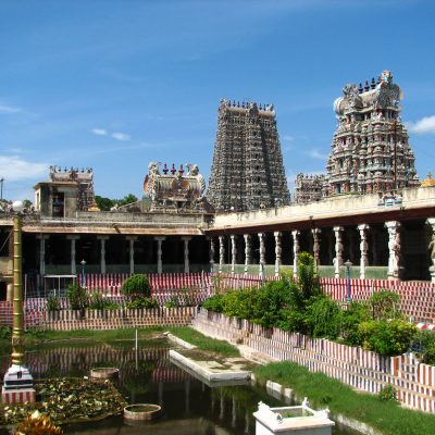 A Perspective Of Meenakshi Amma Temple In Madurai